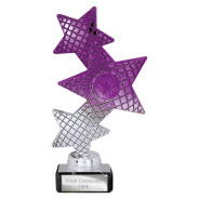 Trinity Star Multisport Plastic Trophy Purple & Silver