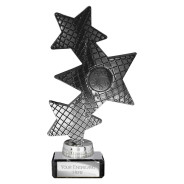 Trinity Star Multisport Plastic Trophy Black & Silver