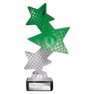 Trinity Star Multisport Plastic Trophy Green & Silver