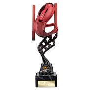 Innov8 Rugby Plastic Trophy Red & Black