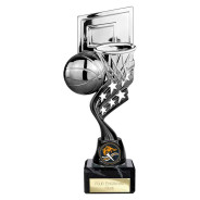 Innov8 Basketball Plastic Trophy Silver & Black