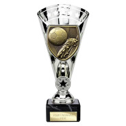 Cobra Star Cup Football Boot & Ball Silver