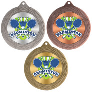 Badminton 70mm Medal