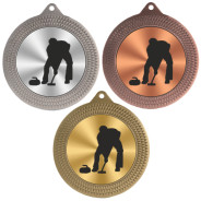 Curling 70mm Medal