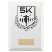 5K Run Reward Plaque In Arctic White