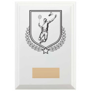 Badminton Reward Plaque In Arctic White