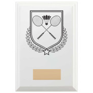 Badminton Reward Plaque In Arctic White