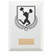 Cheerleading Reward Plaque In Arctic White