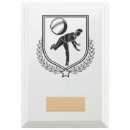 Cricket Bowling Reward Plaque In Arctic White