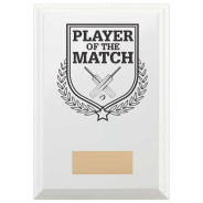Cricket Player of the Match Reward Plaque In Arctic White
