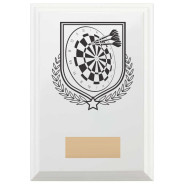 Darts Reward Plaque In Arctic White