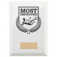 Football Most Improved Reward Plaque In Arctic White