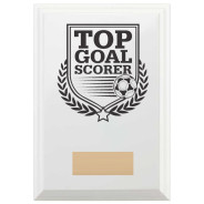Football Top Goal Scorer Reward Plaque In Arctic White