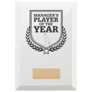 Football Manager's Player of the Year Reward Plaque In Arctic White