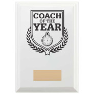 Coach of the Year Reward Plaque In Arctic White