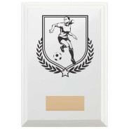 Female Football Reward Plaque In Arctic White