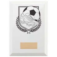 Football & Boot Reward Plaque In Arctic White
