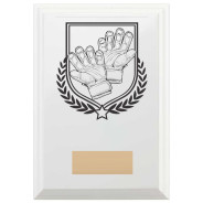 Football Gloves Reward Plaque In Arctic White