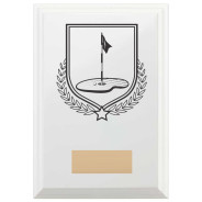 Golf Reward Plaque In Arctic White