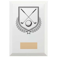 Golf Reward Plaque In Arctic White