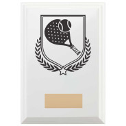Padel Tennis Reward Plaque In Arctic White