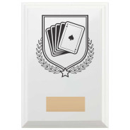 Cards & Poker Reward Plaque In Arctic White