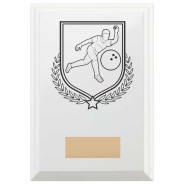 Ten Pin Bowling Reward Plaque In Arctic White