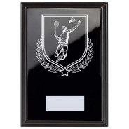 Badminton Reward Plaque In Epic Black