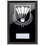 Badminton Reward Plaque In Epic Black