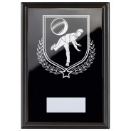 Cricket Bowling Reward Plaque In Epic Black