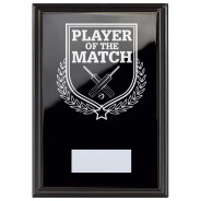 Cricket Player of the Match Reward Plaque In Epic Black