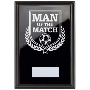 Football Man of the Match Reward Plaque In Epic Black
