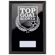 Football Top Goal Scorer Reward Plaque In Epic Black