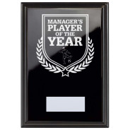 Football Manager's Player of the Year Reward Plaque In Epic Black