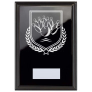 Ten Pin Bowling Reward Plaque In Epic Black