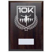 10K Run Reward Deep Mahogany Plaque