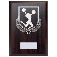 Cheerleading Reward Deep Mahogany Plaque