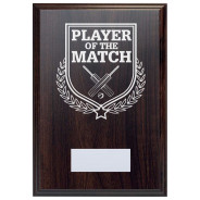 Cricket Player of the Match Reward Deep Mahogany Plaque