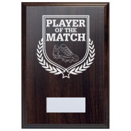 Football Player of the Match Reward Deep Mahogany Plaque