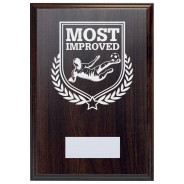 Football Most Improved Reward Deep Mahogany Plaque