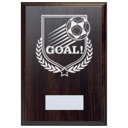 Football Goal Reward Deep Mahogany Plaque