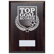 Football Top Goal Scorer Reward Deep Mahogany Plaque