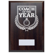 Coach of the Year Reward Deep Mahogany Plaque