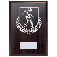 Female Football Reward Deep Mahogany Plaque