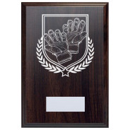 Football Gloves Reward Deep Mahogany Plaque