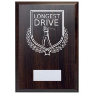 Longest Drive Reward Deep Mahogany Plaque