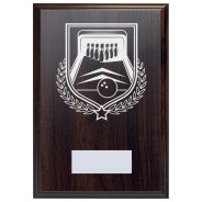 Ten Pin Bowling Reward Deep Mahogany Plaque