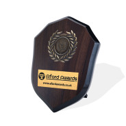 Walnut Shield with Wreath
