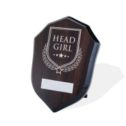 UV Colour Printed Head Girl Walnut Shield