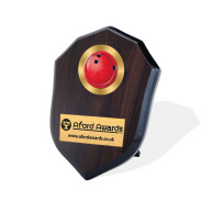 Ten Pin Bowling Walnut Shield
